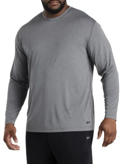 Reebok Big & Tall Long-sleeve Base Layer Top In Granite