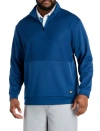 Reebok Big & Tall Performance Double-knit 1/4-zip Pullover In Blue