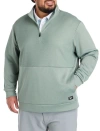 Reebok Big & Tall Performance Double-knit 1/4-zip Pullover In Green
