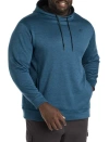 Reebok Big & Tall Performance Fleece Pullover Hoodie In Escape Blue Htr