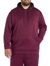 Reebok Big & Tall Performance Fleece Pullover Hoodie In Purple