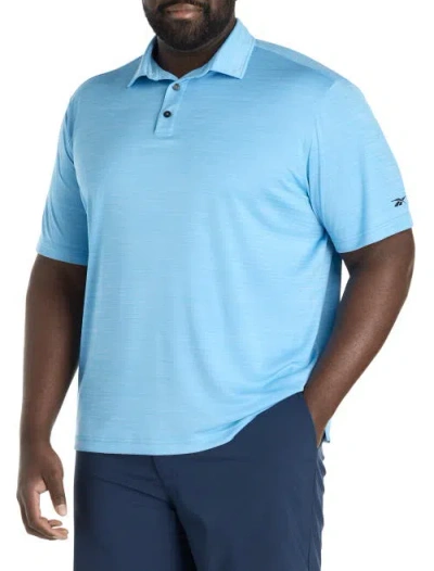 Reebok Big & Tall Performance Heather Polo Shirt In Blue