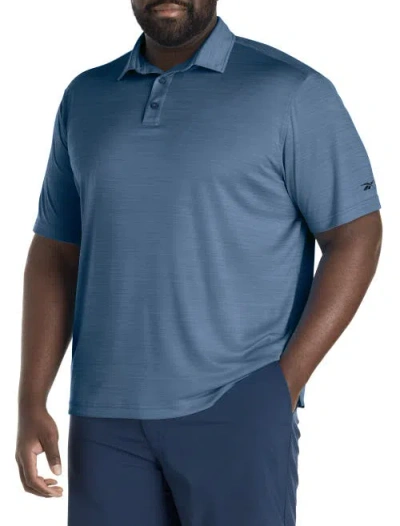Reebok Big & Tall Performance Heather Polo Shirt In Blue