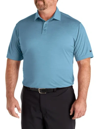 Reebok Big & Tall Performance Heather Polo Shirt In Blue