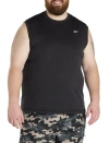 Reebok Big & Tall Performance Melange Sleeveless Shirt In Black