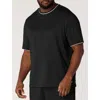 Reebok Big & Tall Performance Piped T-shirt In Black