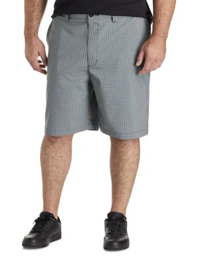 Reebok Big & Tall Performance Plaid Golf Shorts In Gray