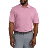 Reebok Big & Tall Performance Space-dyed Polo Shirt In Pink