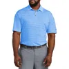 Reebok Big & Tall Performance Space-dyed Polo Shirt In Blue