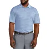 Reebok Big & Tall Performance Space-dyed Polo Shirt In Blue