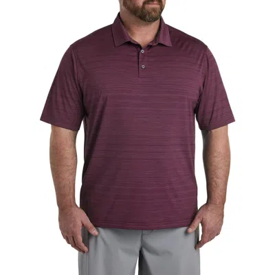 Reebok Big & Tall Performance Space-dyed Polo Shirt In Burgundy