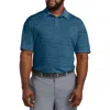 Reebok Big & Tall Performance Space-dyed Polo Shirt In Escape Blue