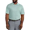 Reebok Big & Tall Performance Space-dyed Polo Shirt In Hybrid Green