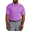Reebok Big & Tall Performance Space-dyed Polo Shirt In Purple