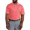 Reebok Big & Tall Performance Space-dyed Polo Shirt In Sunset Coral