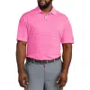 Reebok Big & Tall Performance Space-dyed Polo Shirt In Pink