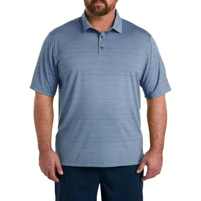 Reebok Big & Tall Performance Space-dyed Polo Shirt In Blue