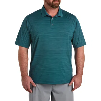 Reebok Big & Tall Performance Space-dyed Polo Shirt In Green