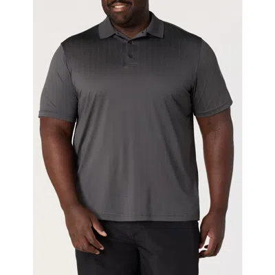 Reebok Big & Tall Performance Striped Polo Shirt V2 In Black