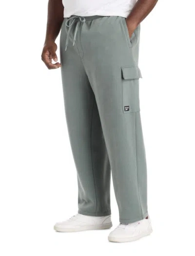 Reebok Big & Tall Performance Supersoft Cargo Sweatpants In Gray