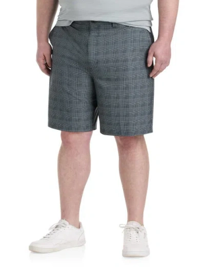 Reebok Big & Tall Performance Tonal Plaid Golf Shorts In Gray