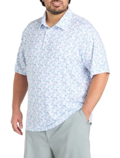 Reebok Big & Tall Shades Performance Polo Shirt In Blue