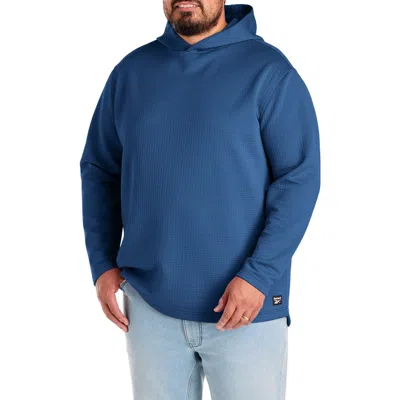 Reebok Big & Tall Textured Tech Hoodie In Blue