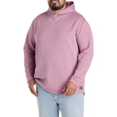Reebok Big & Tall Textured Tech Hoodie In Pink