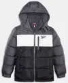 Reebok Big Boys Color Blocked Promo Long Sleeve Puffer Jacket In Gray