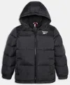Reebok Big Boys Contrast Yoke Promo Long Sleeve Puffer Jacket In Black