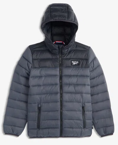 Reebok Kids' Big Boys' Xs-xl Hooded Packable Jacket In Gray