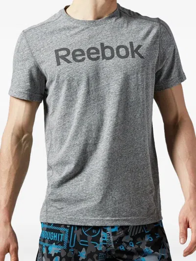 Reebok Big Logo T-shirt In Gray