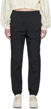 Reebok Black Embroidered Lounge Pants In Nghblk
