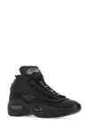 Reebok Sculpted Leather Sneakers With Distinctive Sole In Blackftwwhtblack