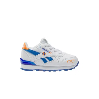Pre-owned Reebok Blippi X  Classic Leather Step 'n' Flash Toddler 'white Blue Orange' | Infant Size 4.5