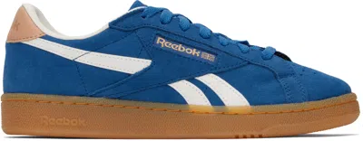 Reebok Blue Club C Grounds Uk Sneakers In Twilight Blue/clay
