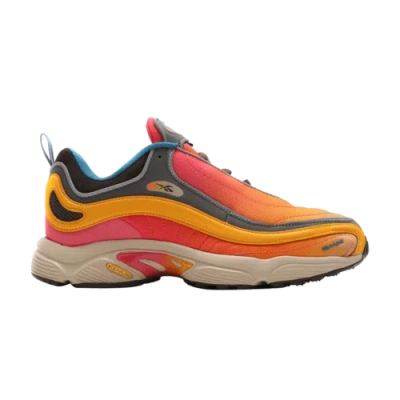 Pre-owned Reebok Bodega X Daytona Dmx 'shanghai Pack' Dv6571 In Trek Gold/super Pink/blue