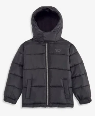 Reebok Babies' Boys 2t 20 Hooded Fleece Lined Puffer Jacket In Red
