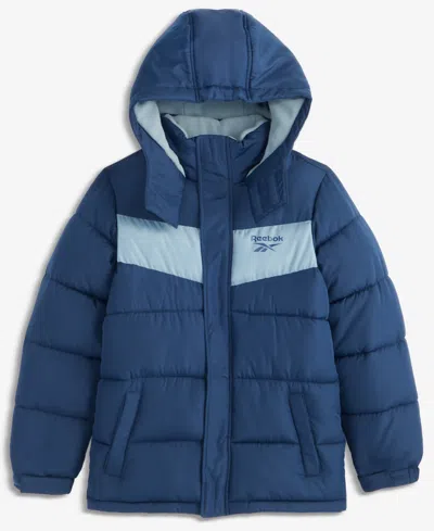 Reebok Kids' Boys' Xs-xl Hooded Heavyweight Puffer Jacket In Black