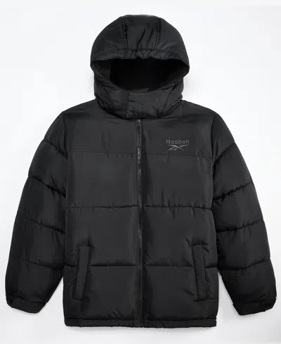 Reebok Kids' Boys' Xs-xl Hooded Puffer Jacket In Black
