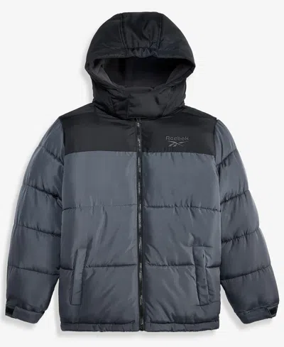 Reebok Kids' Boys' Xs-xl Hooded Puffer Jacket In Gray