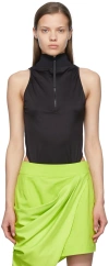 Reebok By Pyer Moss Black Recycled Polyester Bodysuit In Black