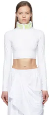 Reebok By Pyer Moss White Recycled Polyester Turtleneck In White
