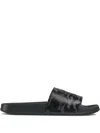 Reebok Camo-print Slides In Black