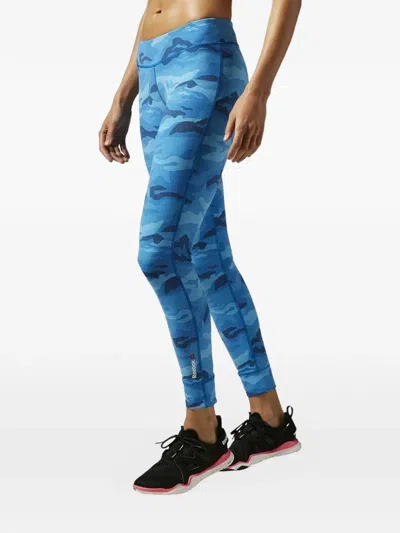 Reebok Camouflage Leggings In Blue