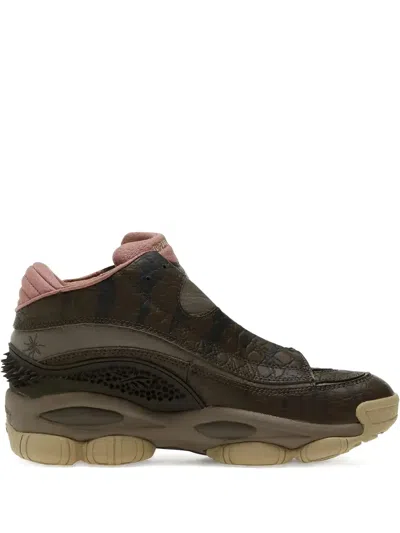 Reebok Camouflage-print Dmx Trainers In Brown