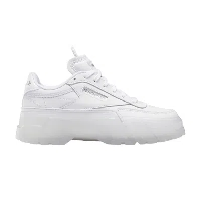 Pre-owned Reebok Cardi B X Club C J 'triple White' | Kid's Size 5