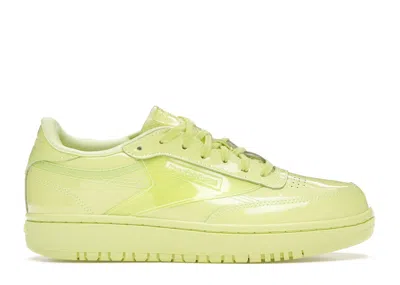 Pre-owned Reebok Cardi Coated Club C Double (women's) Sneakers In High Vis Green
