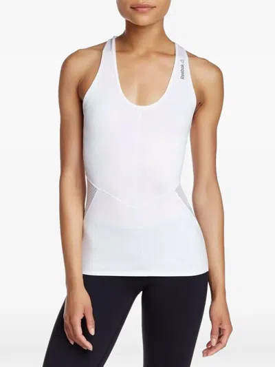 Reebok Cardio Mesh-panel Tank Top In White