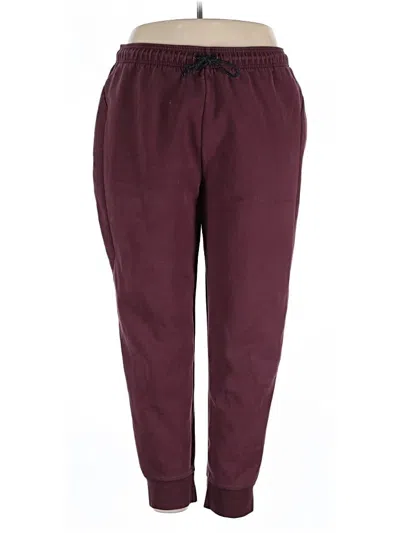Pre-owned Reebok Casual Pants In Burgundy